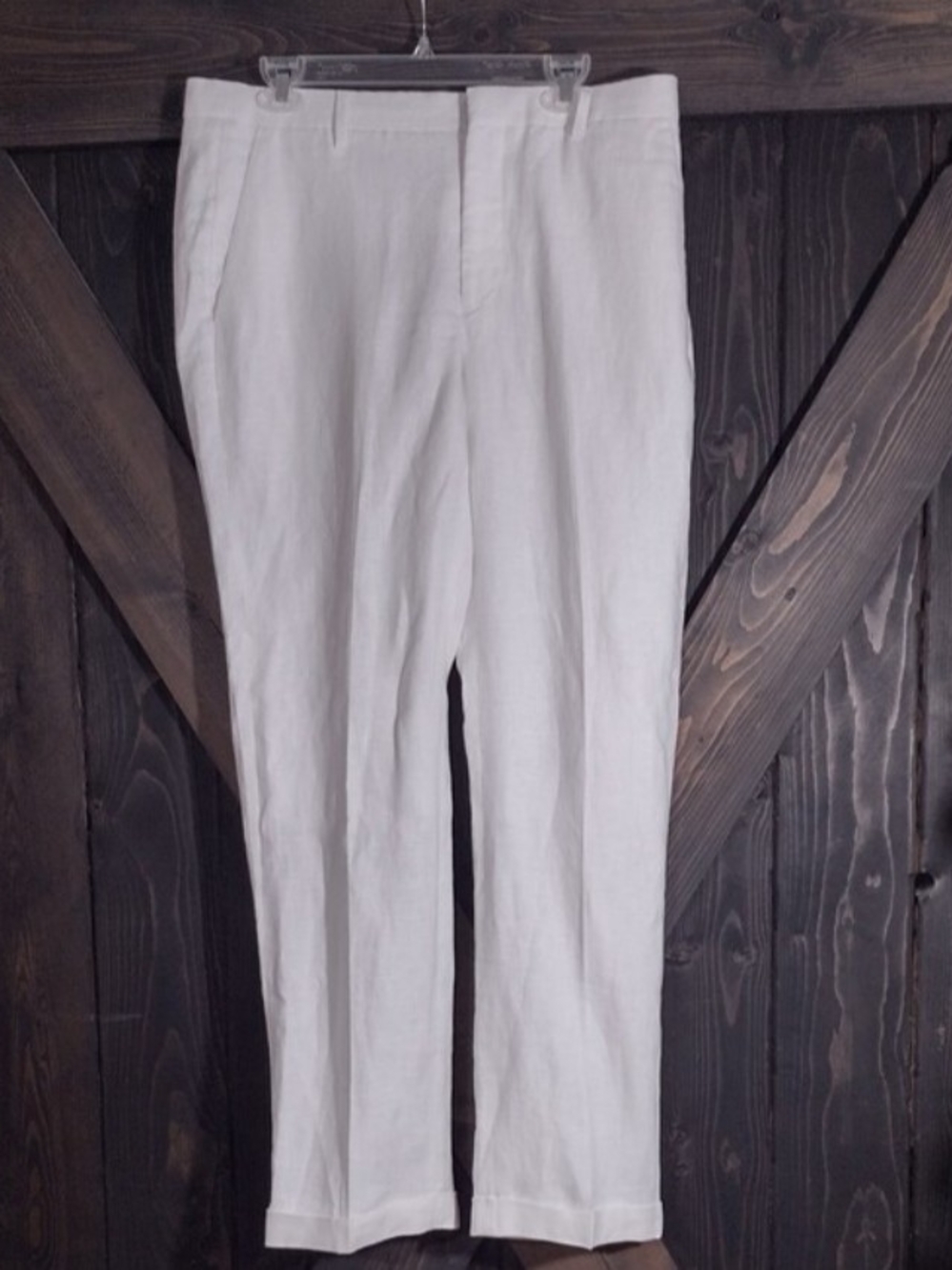 Baird McNutt Men's100% Linen White Dress Pants Old Money Resort Preppy Coastal